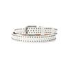 FEIHEI Stud Leather Belt (white)