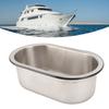 Stainless Steel Sink Basin 40mm Drain Hole 304 Stainless Steel Washbasin Concave Design Smoothing Brushed Surfaces for Camper