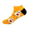 Men's Quality Business Ankle Socks Casual Novelty Graffiti Food Geometric Lattice Colorful Summer Happy Combed Cotton Short Sock