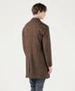 Panicale Single-Breasted Check Wool Blend Coat [Beige]