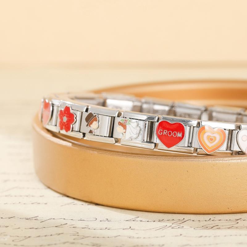 Hapiship Романтический Цвет Сердце Звезда Flwoer Тай Чи Итальянский Шарм Звенья Подходит 9 мм Браслет Из Нержавеющей Стали Ювелирные Изделия DIY Изготовление DJ597