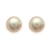 [D7268] - Ivory 'Pearl' Silver Earrings - 4 Mm