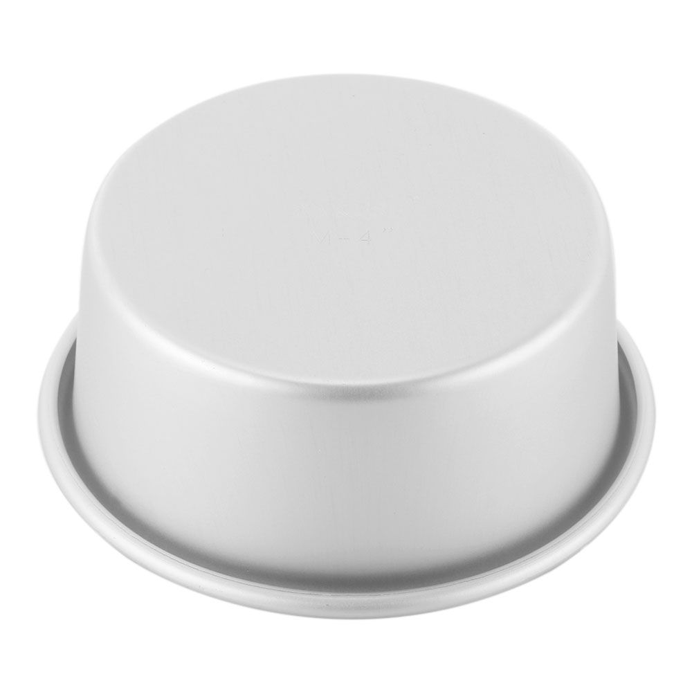 4/6inch Bakeware Round Pattern Dish Fixed Bottom Aluminum Alloy Die Cake Pan Tray Pudding Mold