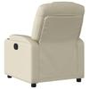 Electric Recliner Chair Cream Synthetic Leather