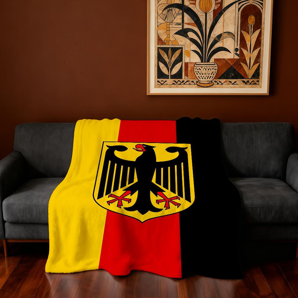 Blanket Super Warm G-Germany-ES Comfortable Plush Cool Throw Blanket Child Home Flag Sofa Bedroom Gift
