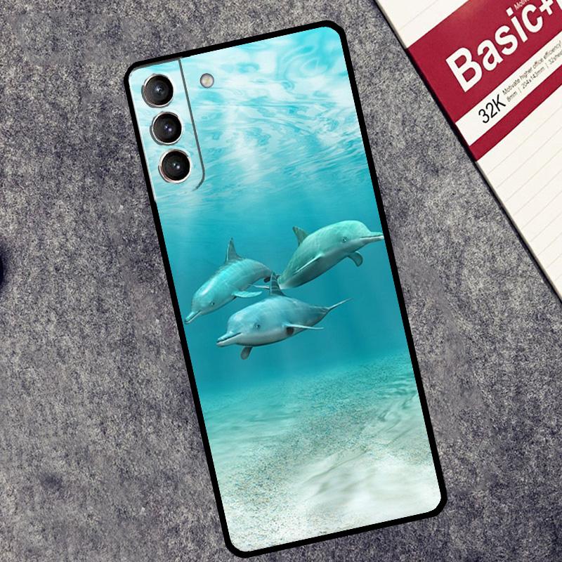 Чехол Океанский Дельфин для Samsung Galaxy S26 S25 Ultra S20 S21 S22 S23 S24 Ultra S10 Plus S25 FE Чехол Coque