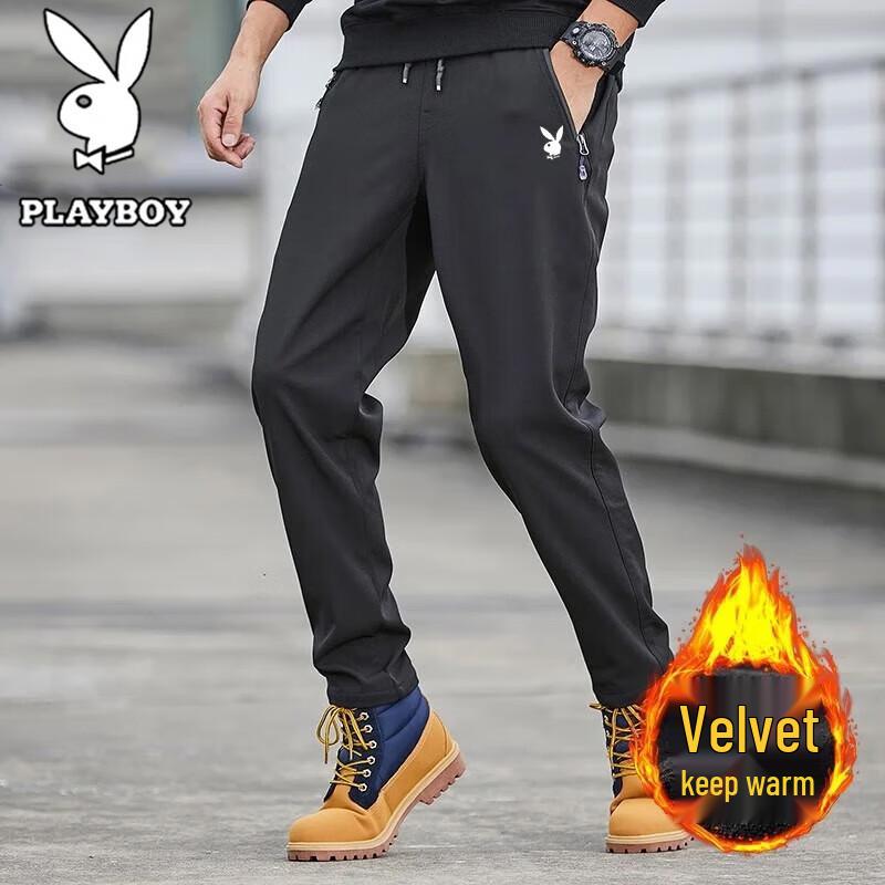 PLAYBOY Мужские утепленные повседневные спортивные брюки для активного отдыха