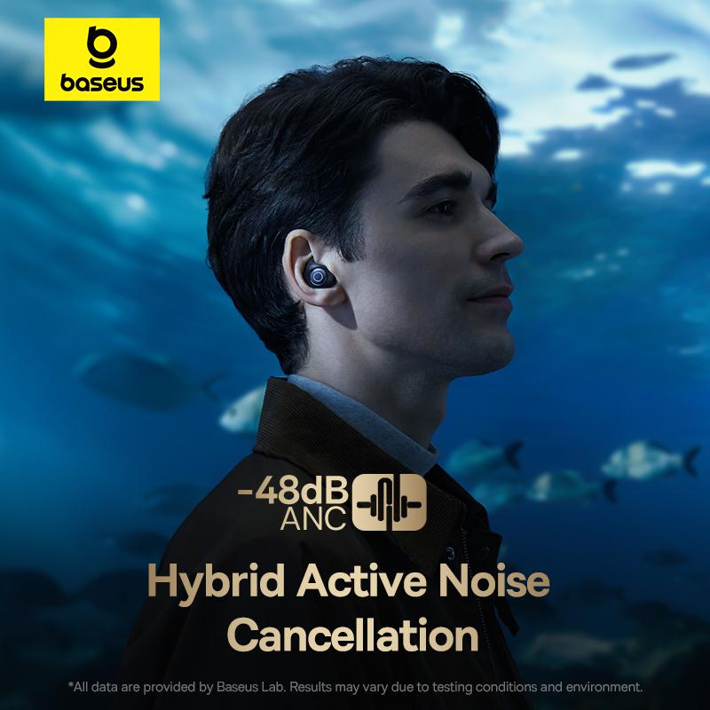 Baseus Bowie MA10 Series TWS Bluetooth 5.3 Wireless Earphone 48dB Noise Cancelling 140h Playtime Headphone IPX6 Waterproof Sport Earbud