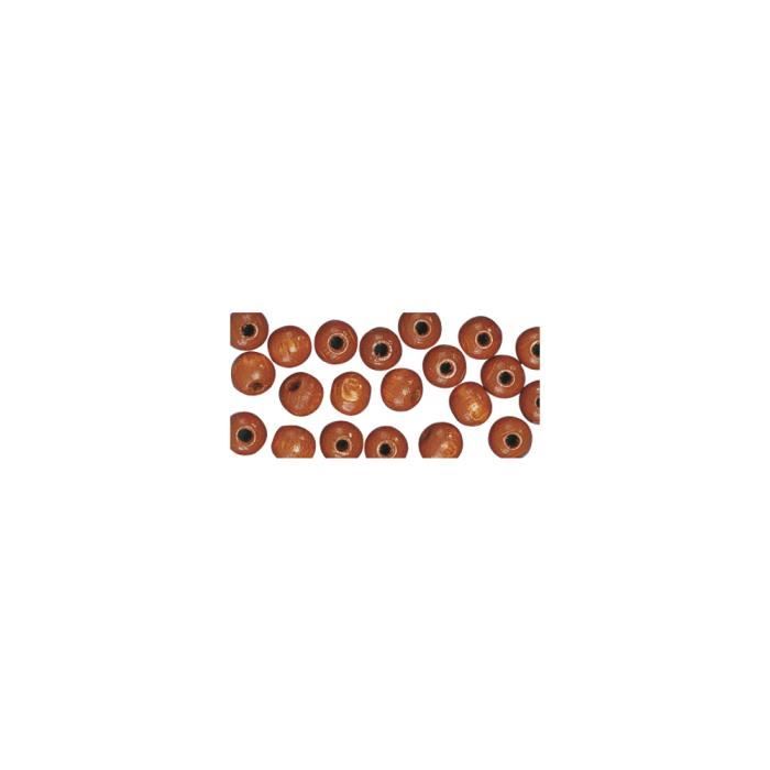 Perles en bois - FSC 100% - 16mm - Brun moyen - 15 pièces - Polies