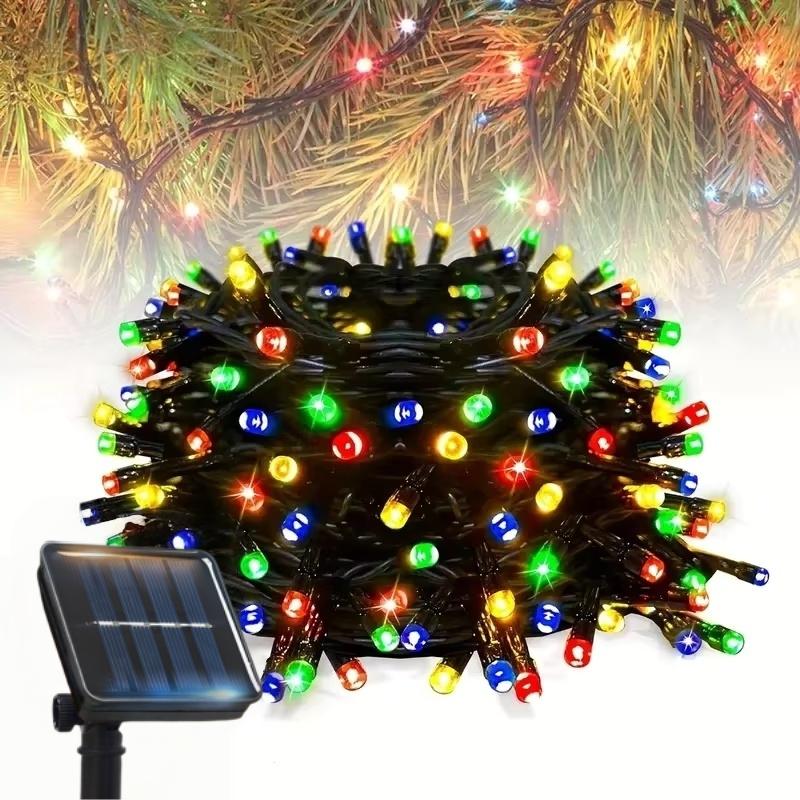 Led Solar String Lights Outdoor Solar Christmas Lights 8 Modes Twinkle Fairy Lights for Xmas Tree Garden Wedding Decoration