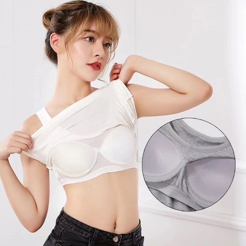 Камзол из модала с накладкой на грудь, женский свободный низ, рубашка-рубашка большого размера, бюстгальтер, цельное нижнее белье