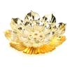 Gold Incense Burner Stick Holder Buddhism Lotus Line Incense Plate Base Temples