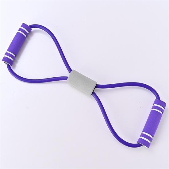 Portable Elastic Resistance Band with Anti-slip Handles for Shoulder, Back, and Body Strength Training and Stretching