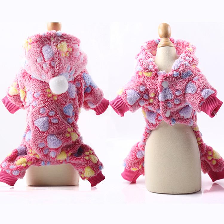 Фланелевая одежда на четыре фута для собак, одежда для домашних животных, одежда для кошек, теплая одежда в разноцветную полоску, товары для домашних животных