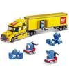City Big Cargo Freight Truck Semi Trailer Truck Large Heavy Goods Vehicle Car Model Building Blocks Bricks Kids Toys