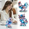 2D Flat Animal Ornament Desktop Acrylic Decoration Owl Rooster Eagle Table Sign