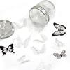 18Pcs/Set Ornamental Removable Exquisite Transparent Simulated Butterfly Wall Stickers Room Decor Wall Art Stickers AVE