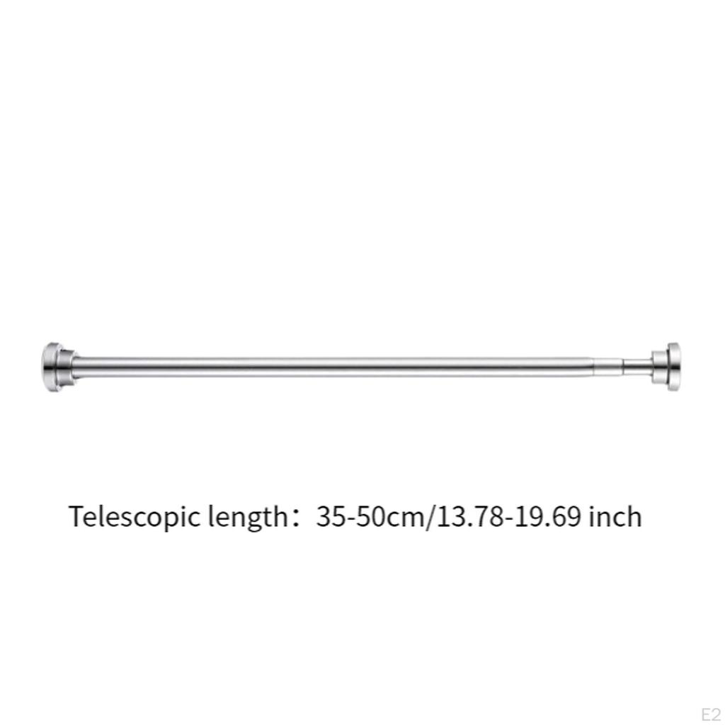 Extendable Garment Hanging Bar Durable Wardrobe Rod for Bedroom