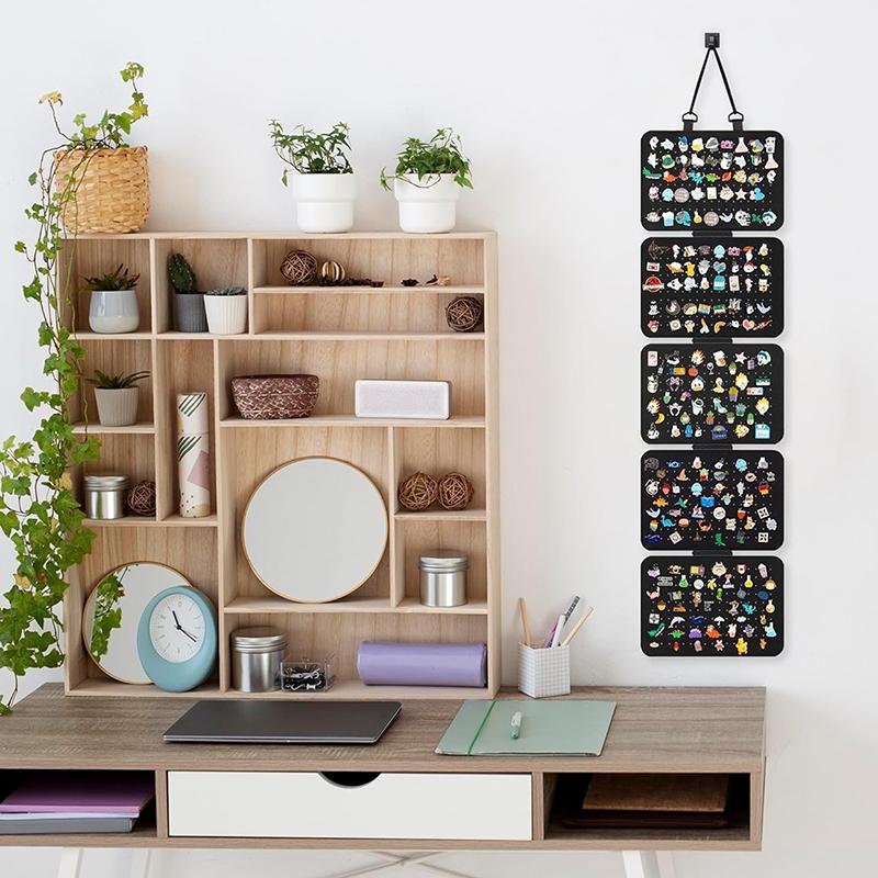 1 шт. Складной войлочный органайзер для украшений, настенный 5-уровневый дисплей для сережек, сумка для хранения ожерелий, браслетов