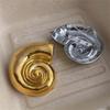Korean Korean Style Brooches Shell Design Snail-shell Brooches Stainless Steel Brooches  Women Men
