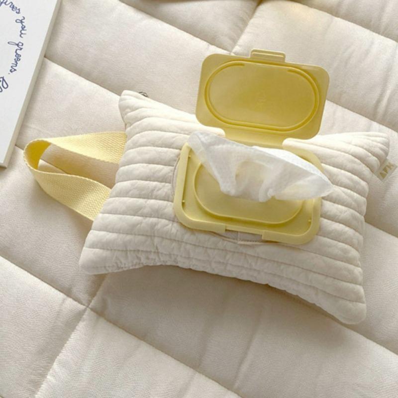 Вышитый чехол для детской коляски Съемный чехол для салфеток Держатель для бумаги Коробка для хлопковых салфеток Удобный мешок для хранения влажных салфеток