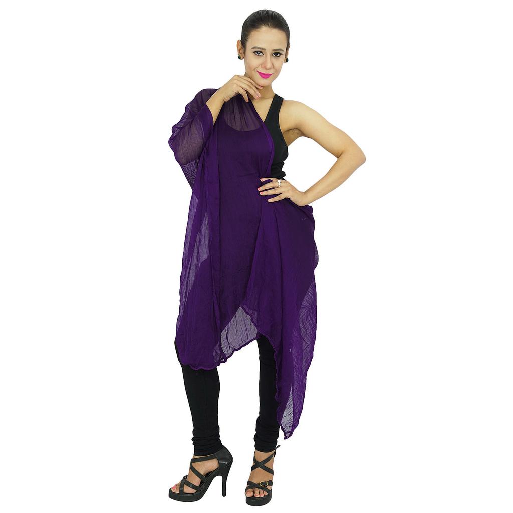 Neck Wrap Long Stole Chiffon Blend Dupatta Women Indian Scarves Chunni