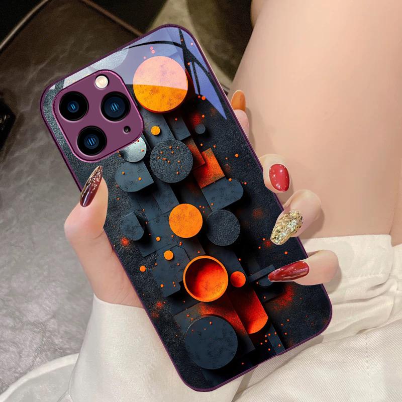 Луна и астронавты для iPhone 16 Pro Max 15 Pro 14 13 12 Mini 11 XS M Ax XR 7 8 Plu SE 2022 Чехол для телефона из закаленного стекла