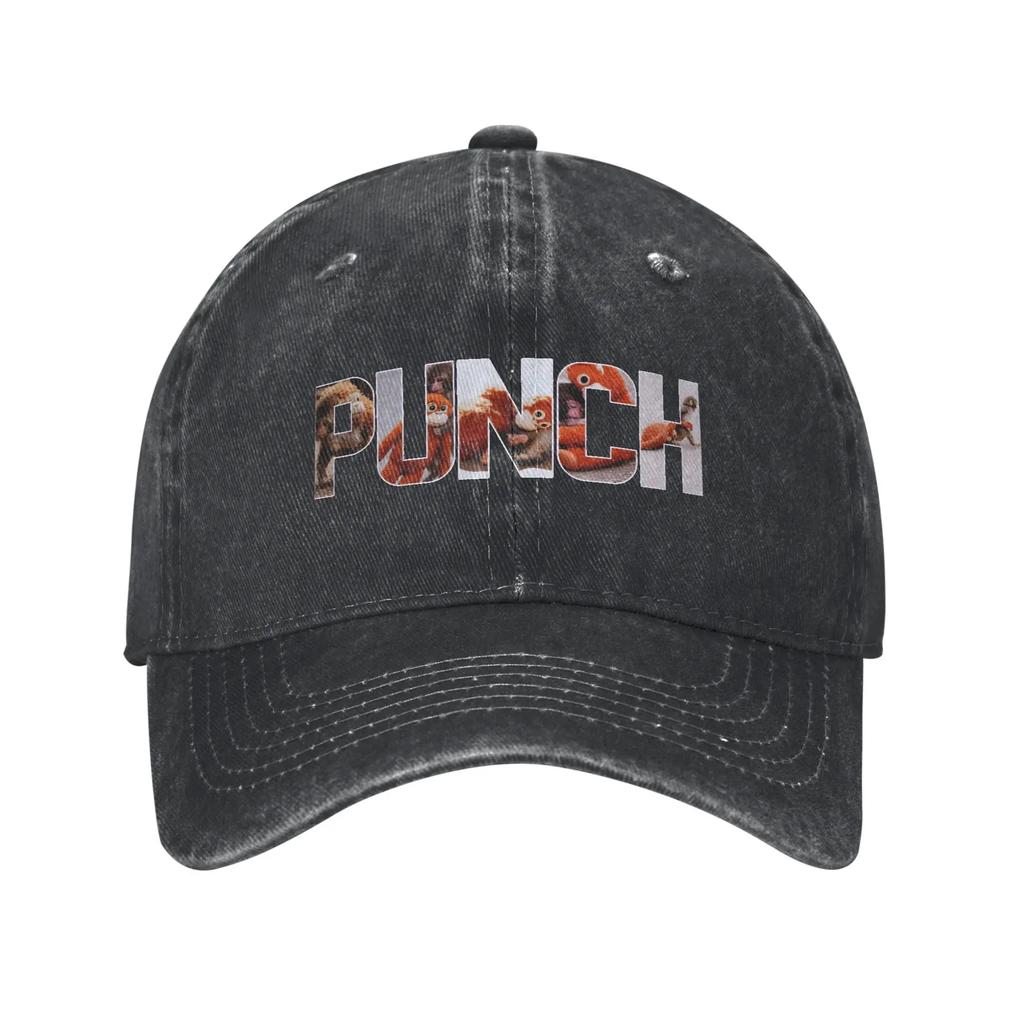 Summer Punch Monkey Baseball Cap Sun SunProof Design Washed Trucker Hat Unisex Women yk Cute Hunting Camping Snapback Cap