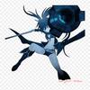 Anime Black Shooter Black Shooter The Game Patches For Clothes Heat Transfer Thermal Stickers DIY Washable T-Shirts Iron On Transfer Patches