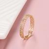 Kinel Hollow Rose Gold Color Vintage Ring For Women Zircon Wedding Ring Fine Jewelry