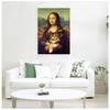 Mona Lisa And Cat Art Canvas Painting Poster And Print Wall Pictures For Bedroom Living Room Decorative Picture Home Wall Decor No Frame