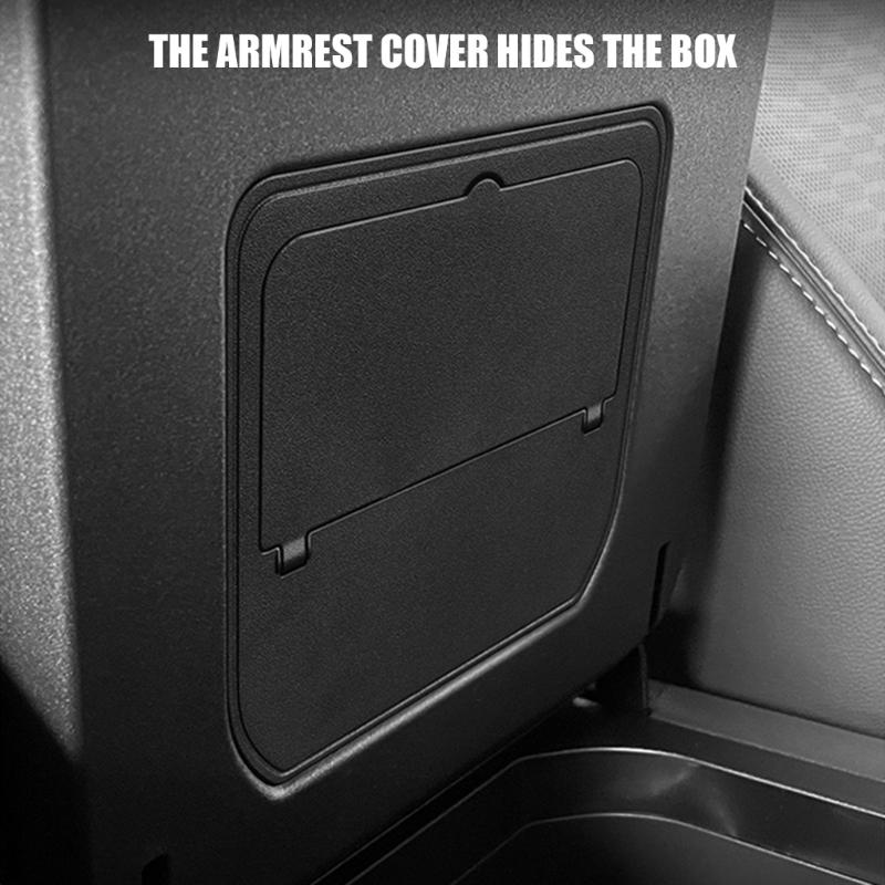 Armrest Console Storage Box, ABS Lid Compartment with Covered Access for Prado 2024-2025 Cards, Cables, and Tissues
