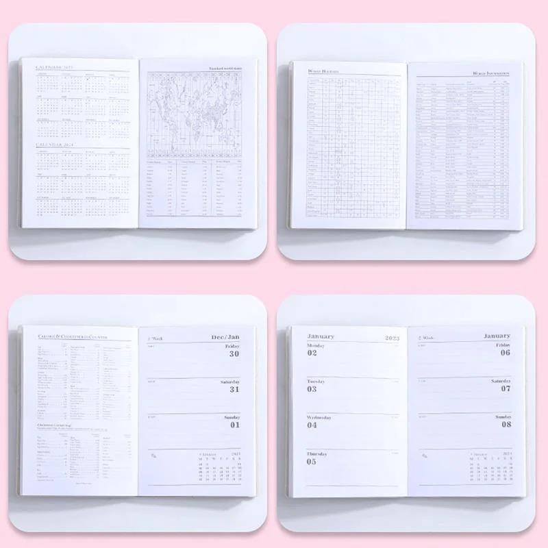 Мини-блокнот формата A7, карманный портативный блокнот на 365 дней, ежедневная еженедельная повестка дня, блокноты, канцелярские принадлежности для школы, письменные принадлежности