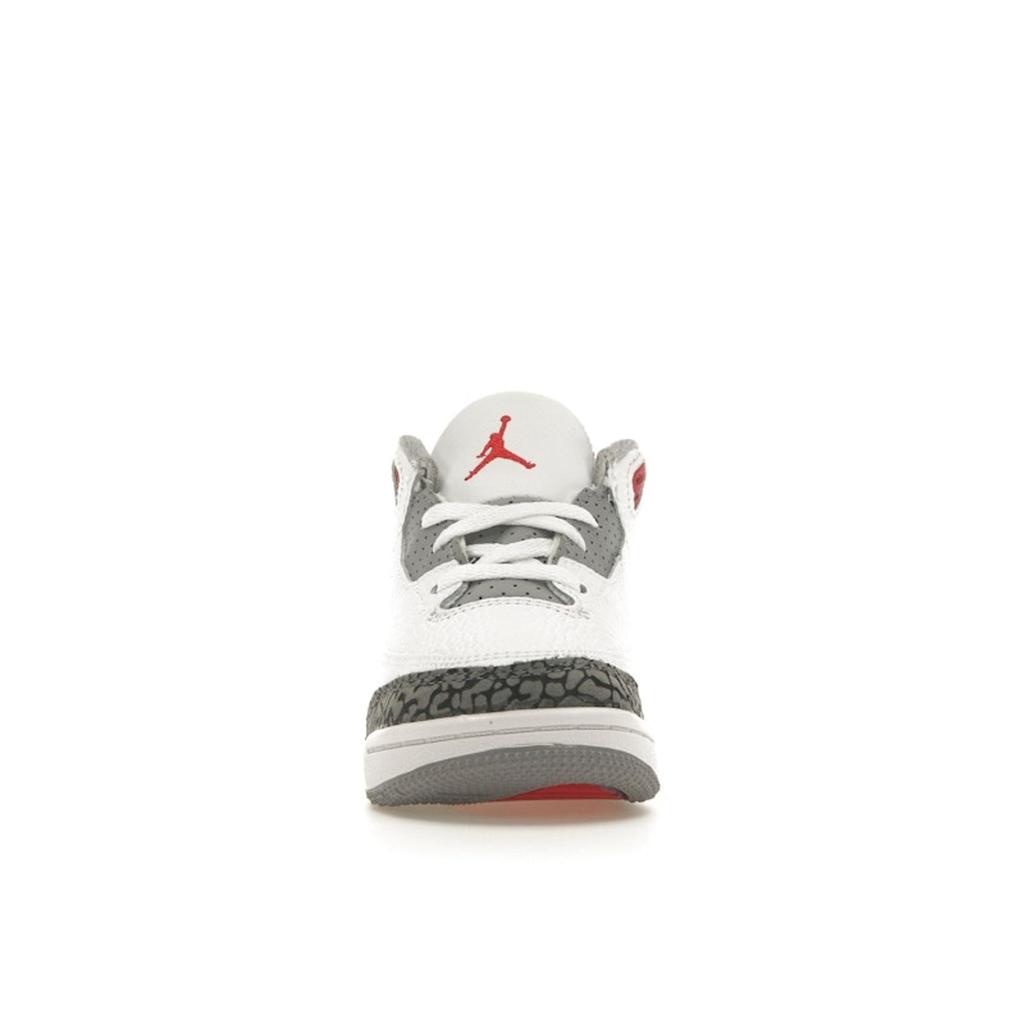 Детские кроссовки Air Jordan 3 Retro TD Fire Red 2022 White Cement-Grey Black DM0968-160