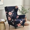 Feather Pattern Wing Chair Cover Stretch Spandex Armchair Covers Removable Relax Single Sofa Slipcovers With Seat Cushion Covers