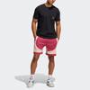 adidas Повседневная спортивная баскетбольная футболка с коротким рукавом и круглым вырезом, мужские топы, черный GP3428