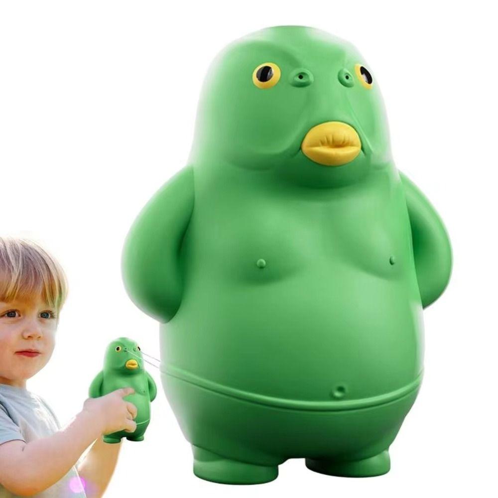 Spray Water Green Head Fish Bath Toys Long Range Swimming Water Toys Press Water Spray Toy Bathtub