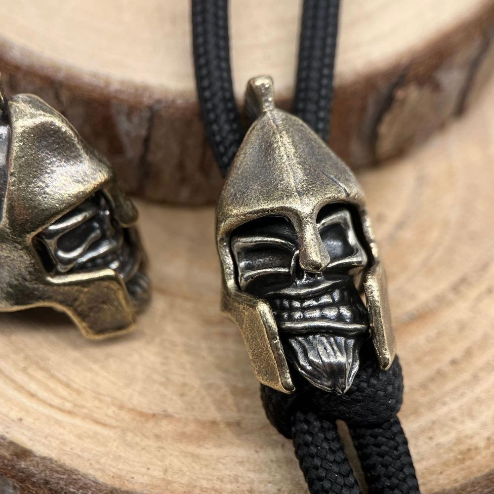Древнегреческий шлем, солдаты, латунный нож, бусины, EDC, DIY, плетеные браслеты, шнурок, брелок, подвеска, аксессуары, мужские уличные инструменты, подвески, амулеты