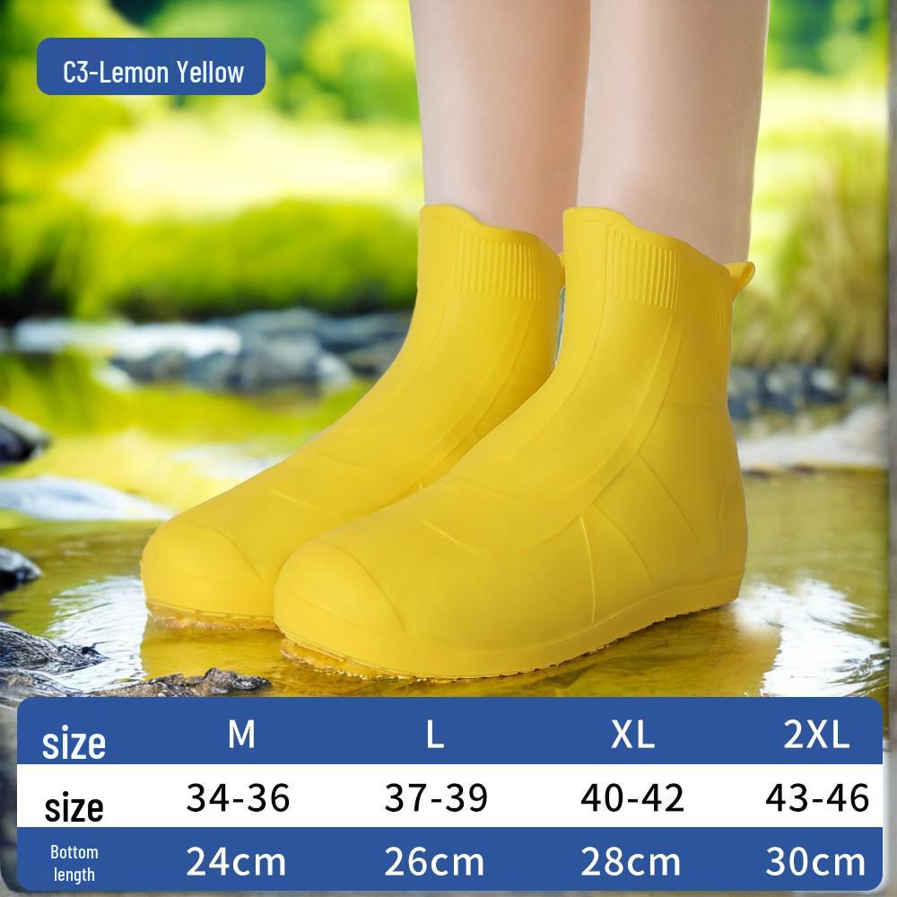 Non-Slip Waterproof Silicone Shoe Covers: Wear-Resistant, Rainproof, Sandproof for Outdoor Use - Unisex