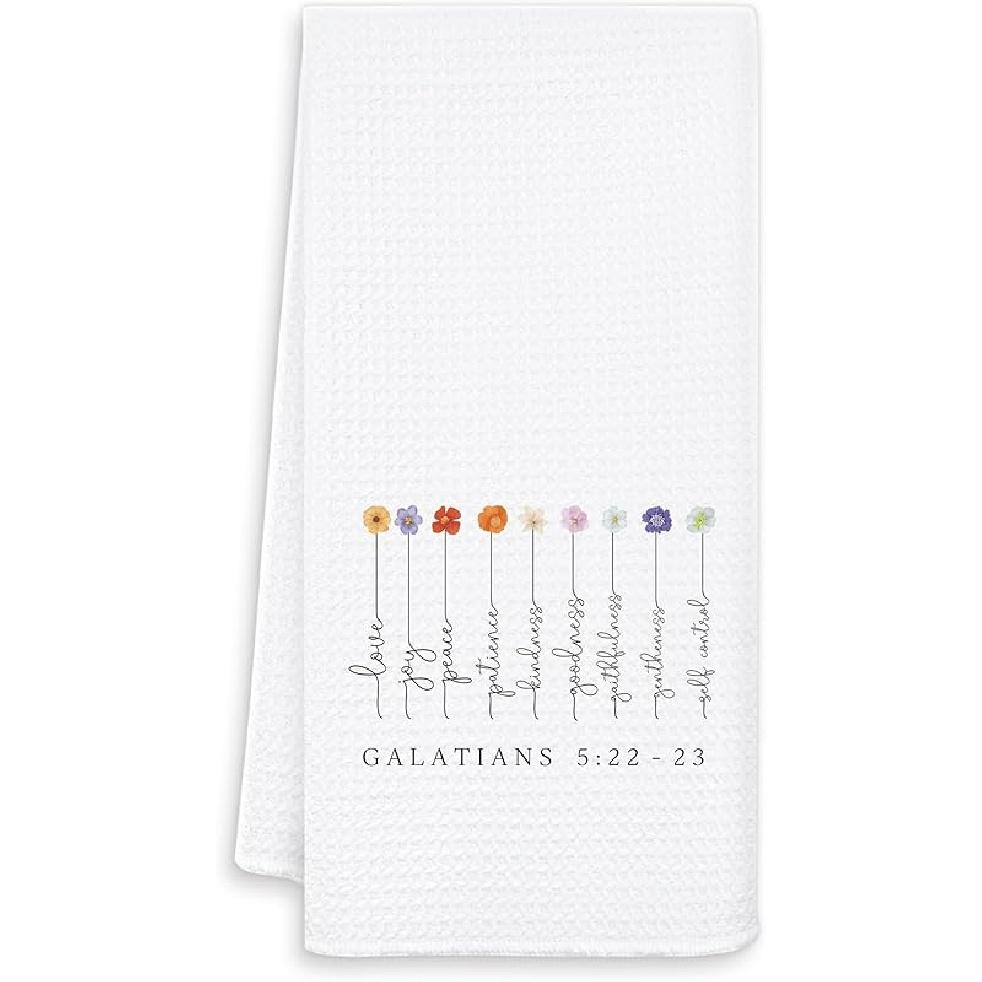 Hydrangea Christian Hand Towels for Bathroom, Blue and White Floral Kitchen Towels, Blue Hydrangea Dish Tea Towels for Kitchen, Christian Gift, 16x24