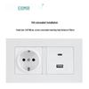 European German Standard Dual USB and Type C Socket Panel