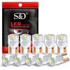 10Pcs Clear T10 W5W New Super Bright COB LED Bulbs Car Parking Lights WY5W 168 501 2825 Auto Wedge Side Marker Interior Reading Dome Lamp 6000K White
