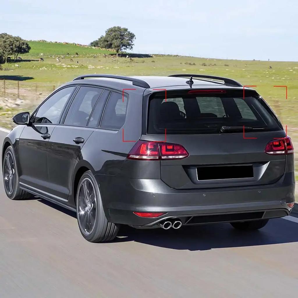 ПАРА Боковой сплиттер заднего окна, глянцево-черный/под карбоновое волокно, комплект кузова для VW Golf 7 R Variant Wagen 2014 2015 2016 2017