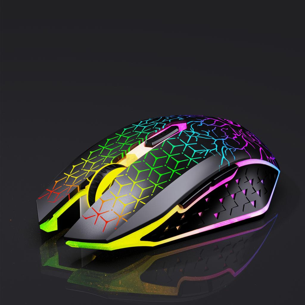 Dual-Mode Wireless Mice 2.4G+BT5.2 Quiet Computer Mice with 7 Color Backlight Portable USB Cordless Universal for Laptop PC Tablet