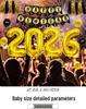32-дюймовые Золотые Фольгированные Шары с Цифрами 2025 на Новый Год - Набор для Украшения Вечеринки