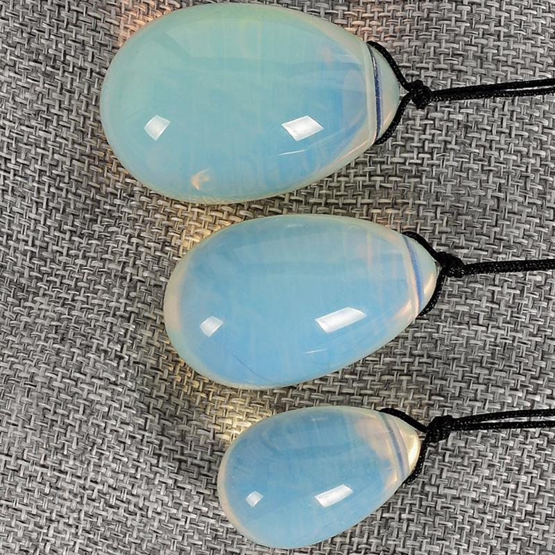 2/3Pc Set Natural Jade Eggs Women Kegel Vaginal Exerciser Female Vaginal Muscle Contraction Yoga Yoni Body Drilled Massage Stone