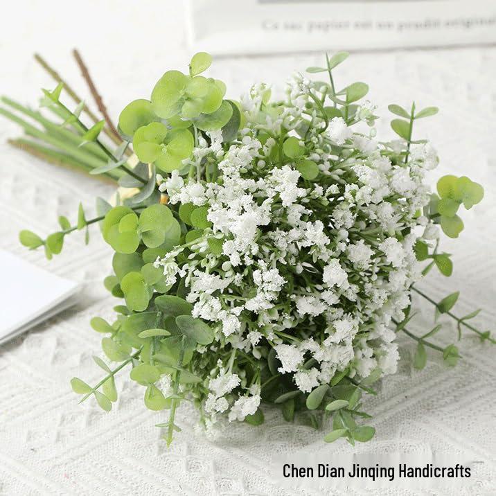 Искусственный букет из эвкалипта и гипсофилы для декора дома, свадьбы и ландшафта