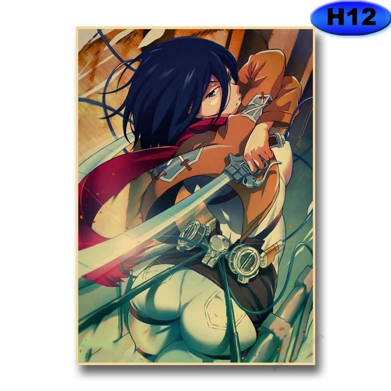 Attack On Titan Season 4 Poster Retro Kraft Paper Posters Prints Anime Decor Home Living Room Bar Art Painting Wall Stickers