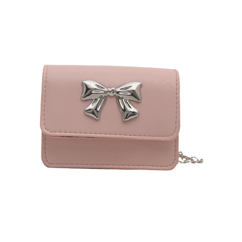 Однотонная сумка-кроссбоди квадратной формы с бантом через плечо для женщин, модный подарок