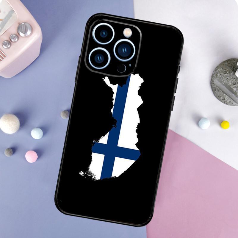 Чехол для мобильного телефона iPhone14 Plus, чехол для мобильного телефона с финским флагом, окрашенный в цвет анти-падения для руки, устойчивой к падению